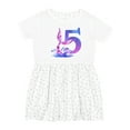 thumbnail image 1 of Inktastic 5th Birthday Mermaid Tail Girls Toddler Dress, 1 of 5