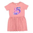 thumbnail image 1 of Inktastic 5th Birthday Mermaid Tail Girls Toddler Dress, 1 of 5