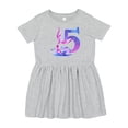 thumbnail image 1 of Inktastic 5th Birthday Mermaid Tail Girls Toddler Dress, 1 of 5