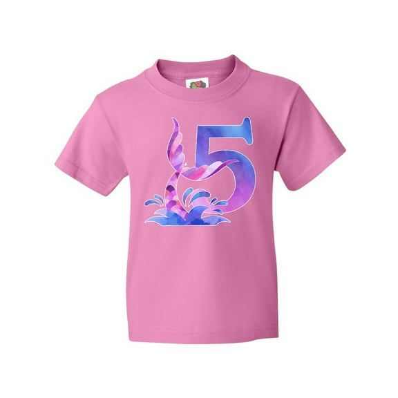 Inktastic 5th Birthday Mermaid Tail Youth T-Shirt