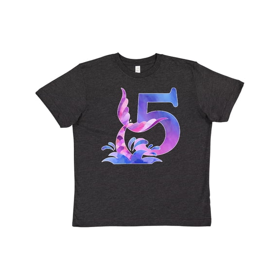 Inktastic 5th Birthday Mermaid Tail Youth T-Shirt