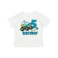 thumbnail image 1 of Inktastic 5th Birthday Monster Truck Boys Toddler T-Shirt, 1 of 5