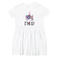 thumbnail image 1 of Inktastic 5th Birthday Unicorn Party 5 Year Old Girl Girls Toddler Dress, 1 of 5