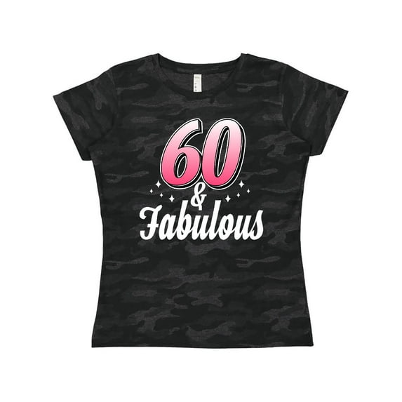 Inktastic 60 and Fabulous with Sparkles Women's T-Shirt