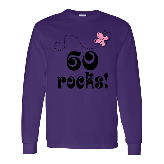 Inktastic 60th Birthday 60 Rocks Long Sleeve T-Shirt