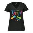 thumbnail image 1 of Inktastic 60th Birthday Party Gift Women's Plus Size V-Neck T-Shirt, 1 of 5