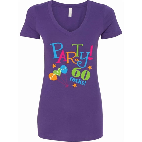 Inktastic 60th Birthday Party Women's V-Neck T-Shirt