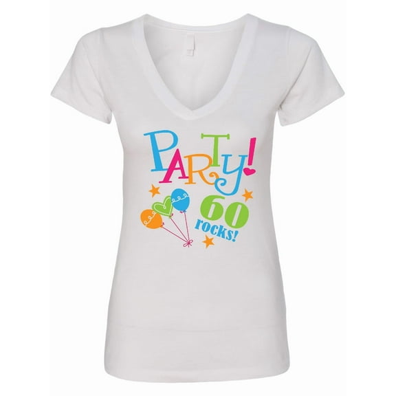 Inktastic 60th Birthday Party Women's V-Neck T-Shirt