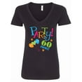 thumbnail image 1 of Inktastic 60th Birthday Party Women's V-Neck T-Shirt, 1 of 5