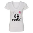 thumbnail image 1 of Inktastic 65th Birthday 65 Rocks Women's V-Neck T-Shirt, 1 of 5