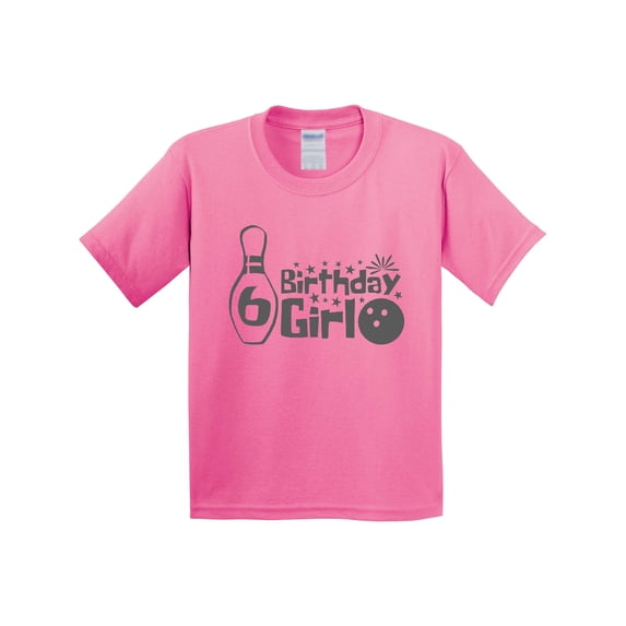 Inktastic 6th Birthday Girl Bowling Theme Youth T-Shirt