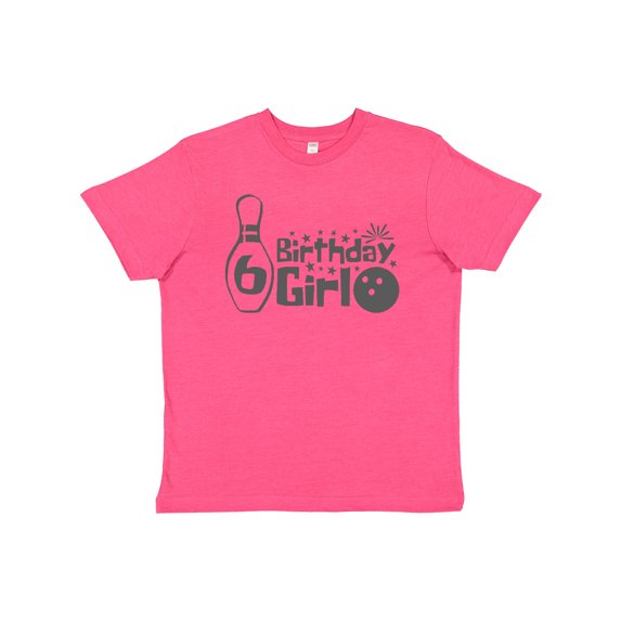 Inktastic 6th Birthday Girl Bowling Theme Youth T-Shirt