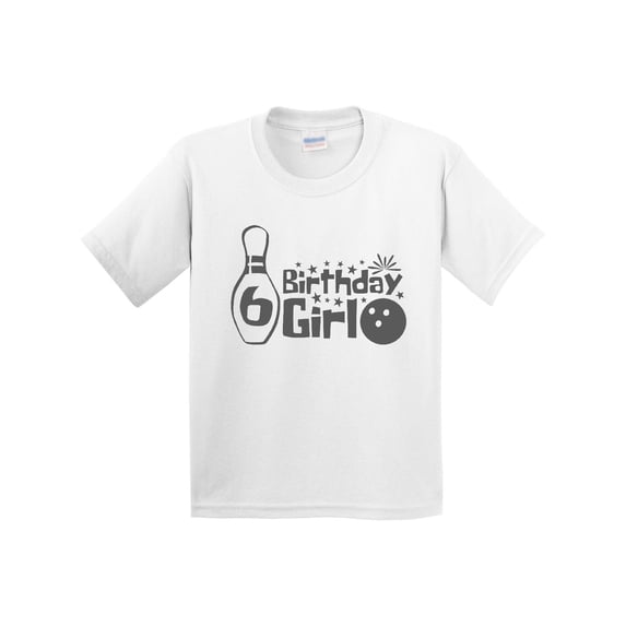 Inktastic 6th Birthday Girl Bowling Theme Youth T-Shirt