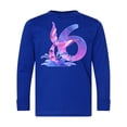 thumbnail image 1 of Inktastic 6th Birthday Mermaid Tail Long Sleeve Youth T-Shirt, 1 of 5