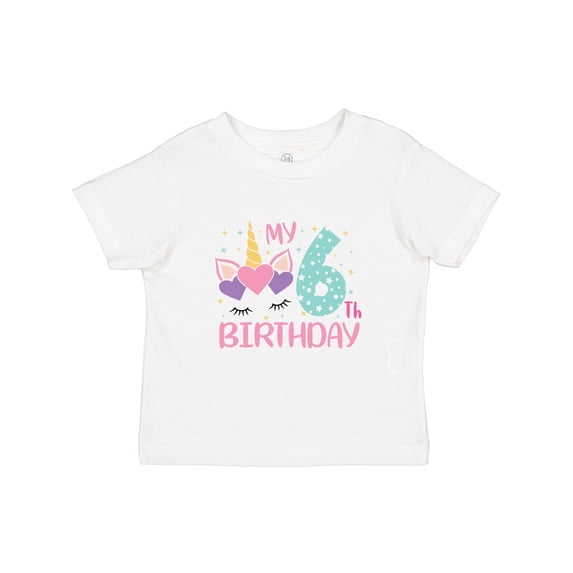 Inktastic 6th Birthday Unicorn Girls Toddler T-Shirt
