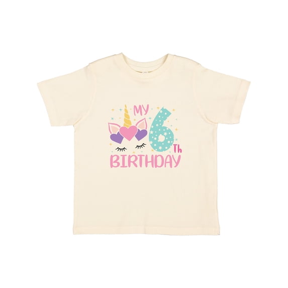 Inktastic 6th Birthday Unicorn Girls Toddler T-Shirt
