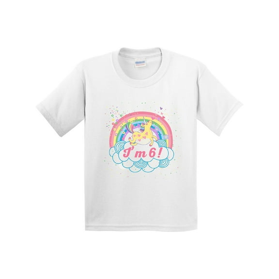 Inktastic 6th Birthday Unicorn Rainbow Girls Youth T-Shirt