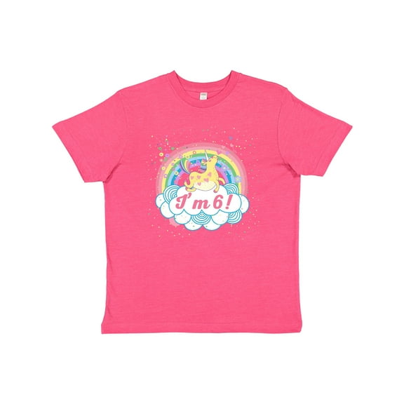 Inktastic 6th Birthday Unicorn Rainbow Girls Youth T-Shirt