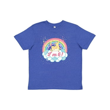 Inktastic 6th Birthday Unicorn Rainbow Girls Youth T-Shirt