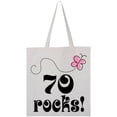 thumbnail image 1 of Inktastic 70th Birthday 70 Rocks Gift Tote Bag, 1 of 4