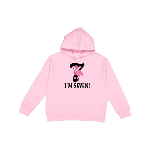 Inktastic 7th Birthday Flamingo 7 Year Old Girl Youth Hoodie Sweatshirt