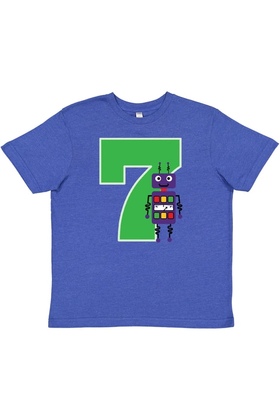 7th Birthday Robot Boys Robotics Youth T-Shirt