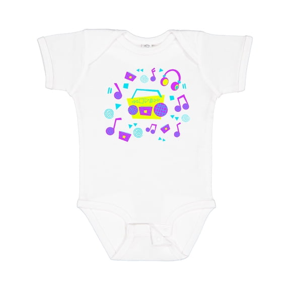 Inktastic '80s Boom Box music Boys or Girls Baby Bodysuit