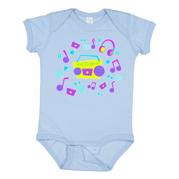 Inktastic '80s Boom Box music Boys or Girls Baby Bodysuit