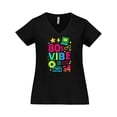 thumbnail image 1 of Inktastic 80s Vibe Retro Women's Plus Size V-Neck T-Shirt, 1 of 5