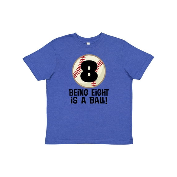 Inktastic 8th Birthday Baseball 8 Year Old Boy Youth T-Shirt
