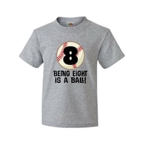 Inktastic 8th Birthday Baseball 8 Year Old Boy Youth T-Shirt
