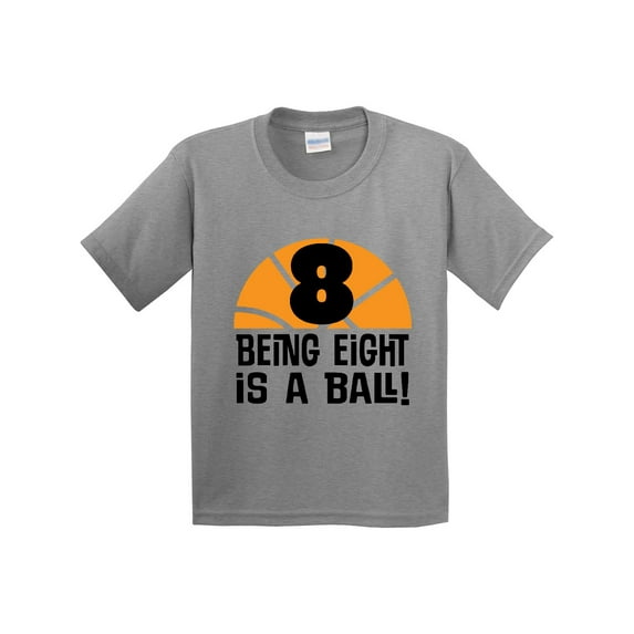 Inktastic 8th Birthday Basketball Sports Boys Youth T-Shirt