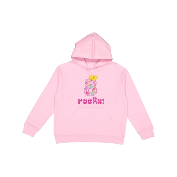 Inktastic 8th Birthday Rocks Girls 8 Year Old Youth Hoodie Sweatshirt