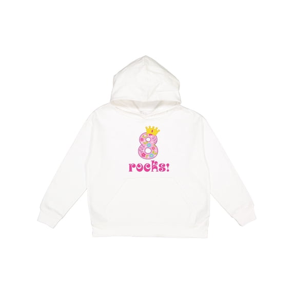 Inktastic 8th Birthday Rocks Girls 8 Year Old Youth Hoodie Sweatshirt