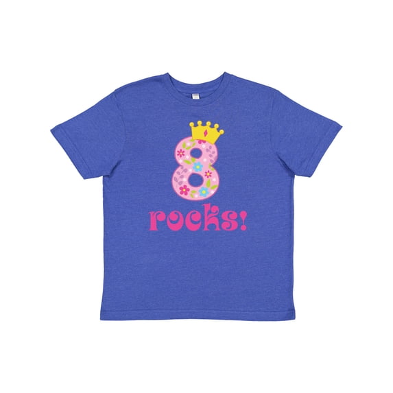 Inktastic 8th Birthday Rocks Girls 8 Year Old Youth T-Shirt