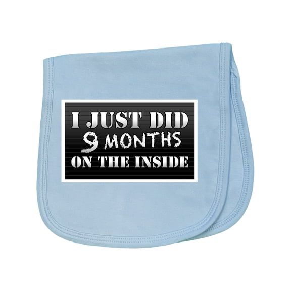 Inktastic 9 Months on the Inside Baby Burp Cloth