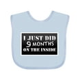 thumbnail image 1 of Inktastic 9 Months on the Inside Boys or Girls Baby Bib, 1 of 4