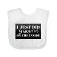 thumbnail image 1 of Inktastic 9 Months on the Inside Boys or Girls Baby Bib, 1 of 4