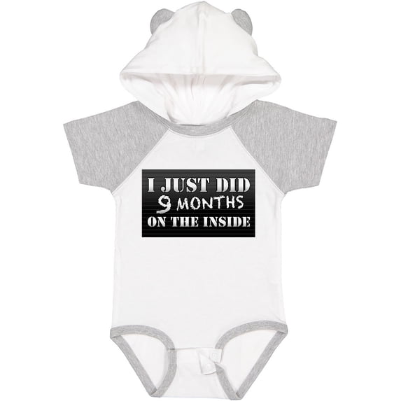 Inktastic 9 Months on the Inside Boys or Girls Baby Bodysuit