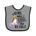thumbnail image 1 of Inktastic A Girl Who Loves Her Beagle Boys or Girls Baby Bib, 1 of 4
