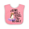 thumbnail image 1 of Inktastic A Girl Who Loves Her Beagle Boys or Girls Baby Bib, 1 of 4