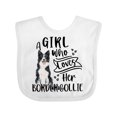 thumbnail image 1 of Inktastic A Girl Who Loves Her Border Collie Boys or Girls Baby Bib, 1 of 4