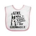 thumbnail image 1 of Inktastic A Girl Who Loves Her Border Collie Boys or Girls Baby Bib, 1 of 4