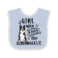 thumbnail image 1 of Inktastic A Girl Who Loves Her Border Collie Boys or Girls Baby Bib, 1 of 4