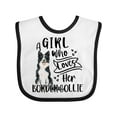 thumbnail image 1 of Inktastic A Girl Who Loves Her Border Collie Boys or Girls Baby Bib, 1 of 4