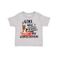 thumbnail image 1 of Inktastic A Girl Who Loves Her German Shepherd Boys or Girls Toddler T-Shirt, 1 of 5