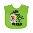 thumbnail image 1 of Inktastic A Girl Who Loves Her Yorkie Boys or Girls Baby Bib, 1 of 4
