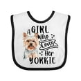 thumbnail image 1 of Inktastic A Girl Who Loves Her Yorkie Boys or Girls Baby Bib, 1 of 4