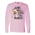 thumbnail image 1 of Inktastic A Girl Who Loves Her Yorkie Long Sleeve T-Shirt, 1 of 5