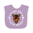 thumbnail image 1 of Inktastic A Girl Who Loves Horses Boys or Girls Baby Bib, 1 of 4